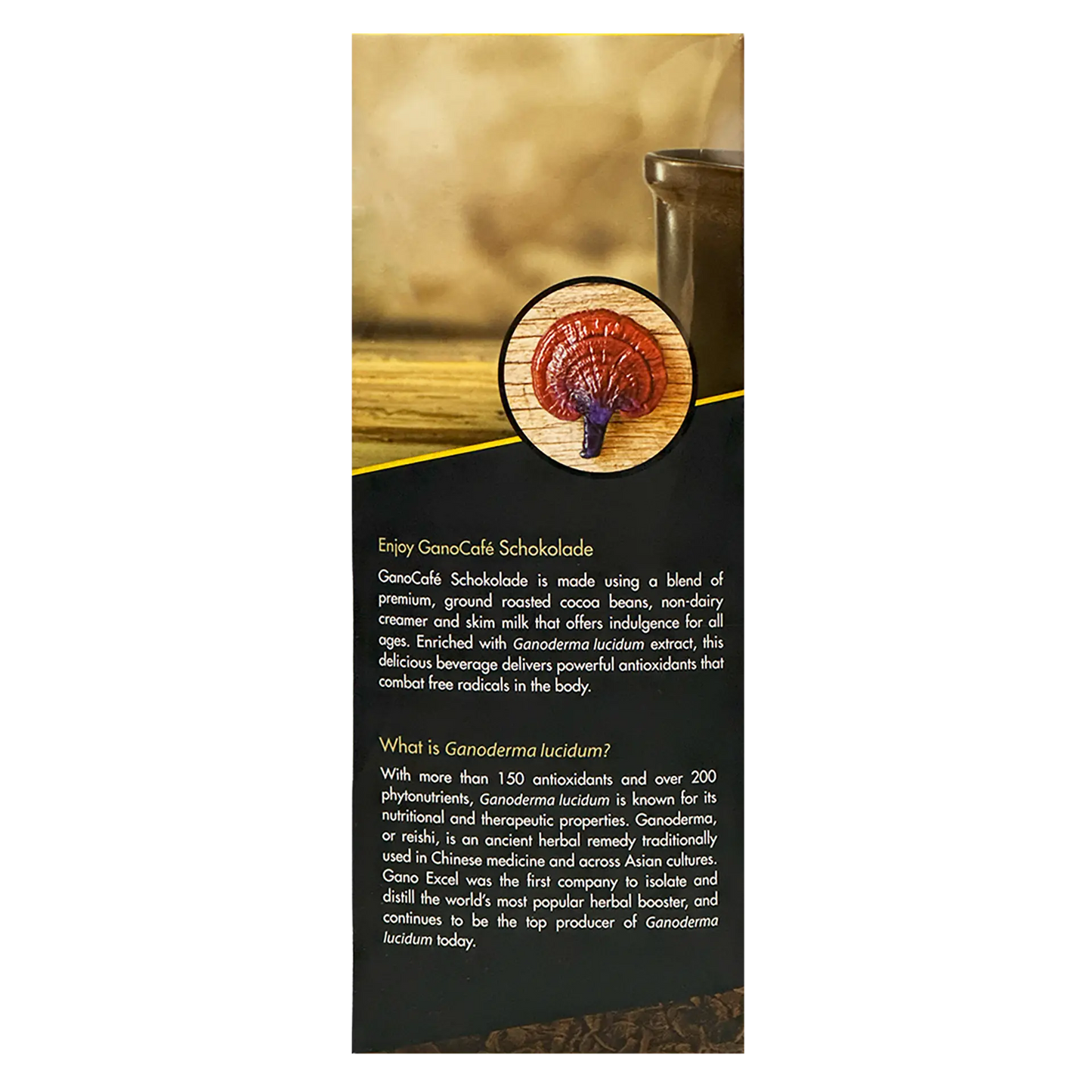Schokolade Enriched Hot Cocoa with Ganoderma Lucidum 600grs