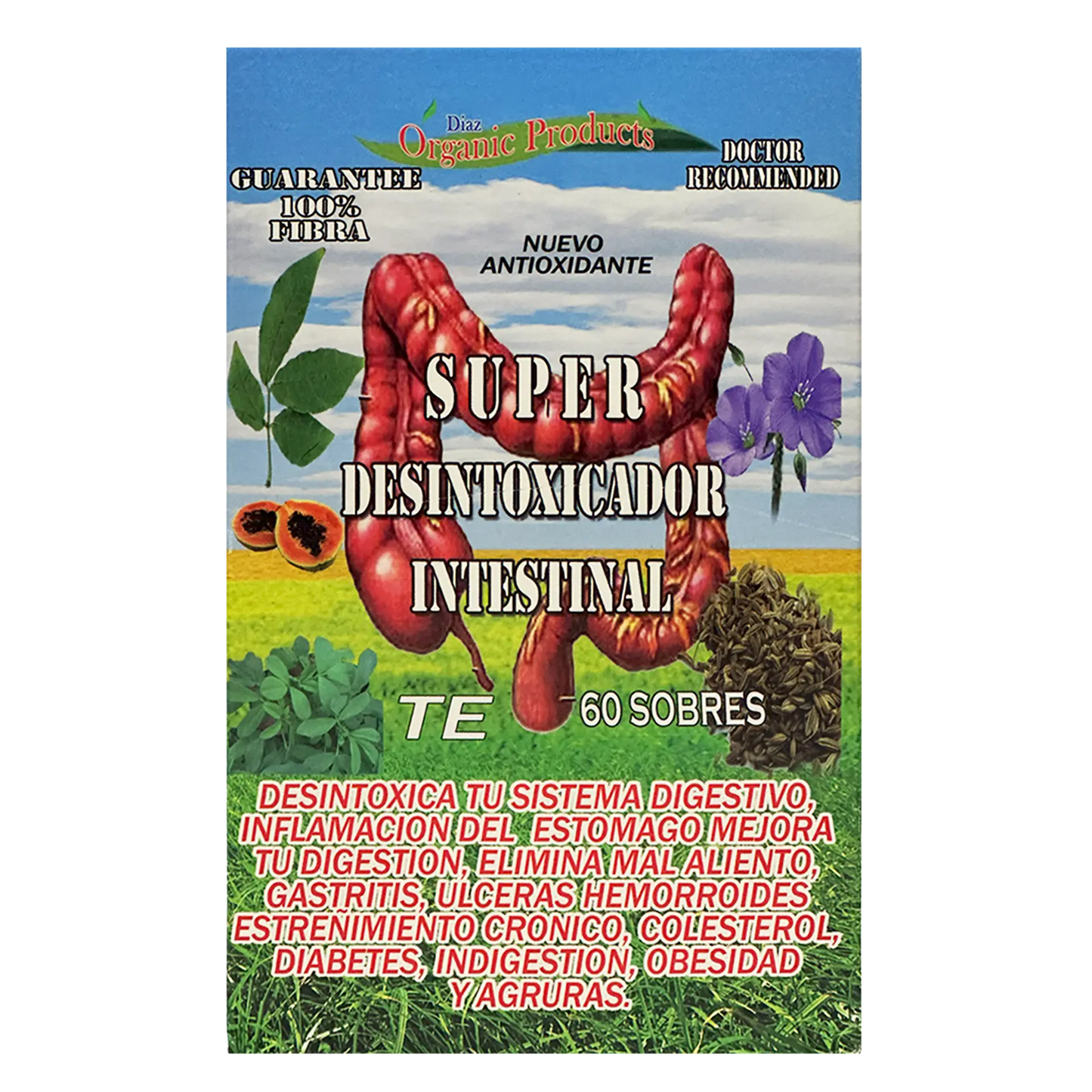 Super Desintoxicador Intestinal Te 60 Sobres