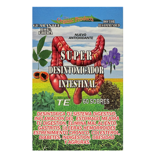 Super Desintoxicador Intestinal Te 60 Sobres