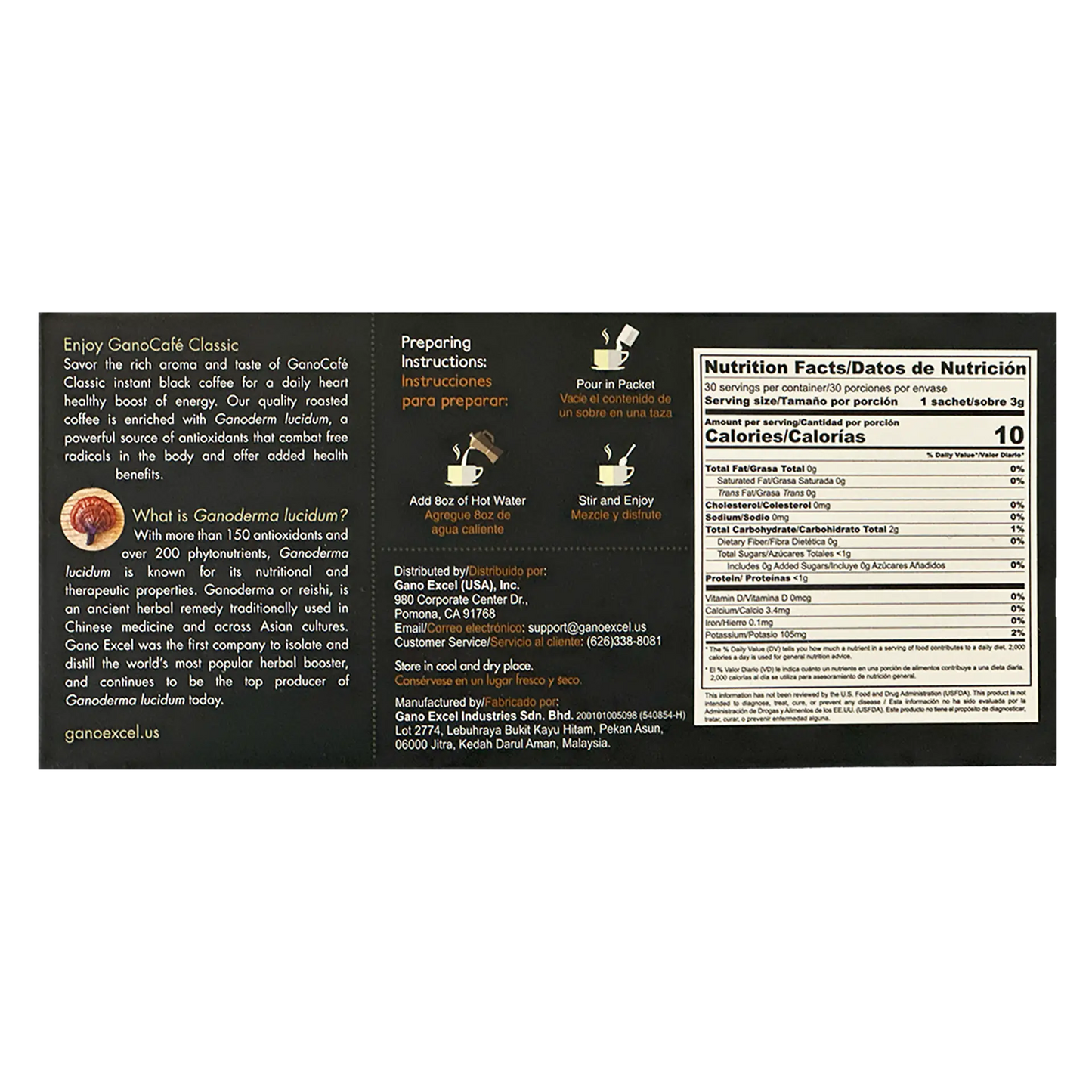 Classic Enriched Coffee with Ganoderma Lucidum 90grs